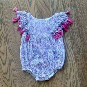 Mer St. Barth Purple and Pink Baby Romper with Tassels size 12/18month